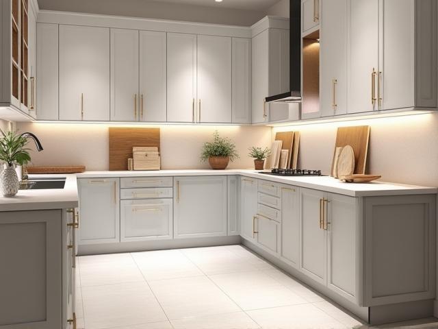 Detail of the elegant showroom interior at Arabian Kitchens & Interiors